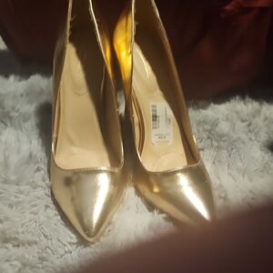 Anne Michelle Shiny Rose Gold Heels